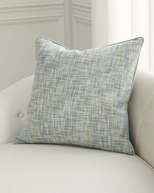 Rembrandt Woven Tweed Decorative Pillow, 24" Square